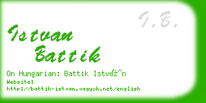 istvan battik business card